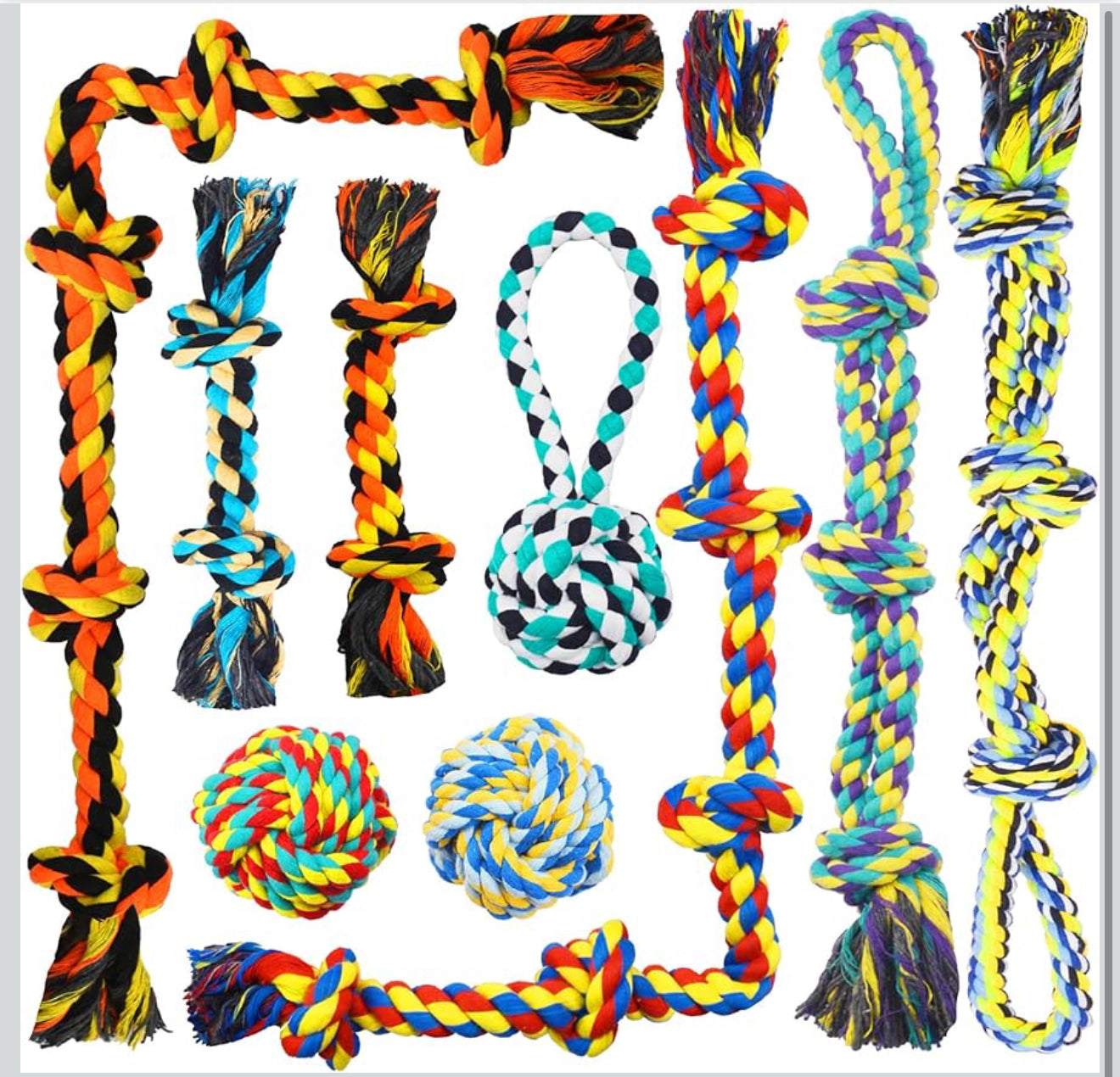 Speedy Panther 9 Pack Large Dog Rope Toys for Aggressive Chewers
